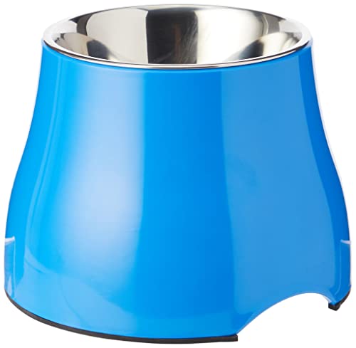 Dogit Elevated Dog Bowl, Stainless Steel Dog Food and Water Bowl for Large Dogs, Blue, 73751 - color: Blue, size: Large