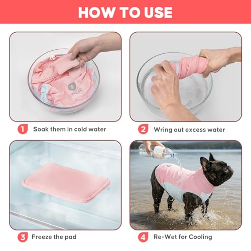 KYEESE Dog Cooling Vest, Breathable Dog T Shirt for Large Dogs Girl, Soft Sun Protection Reflective Tank Top with Cooling Insert Pad, Lightweight Sleeveless Summer Dogs Clothes, Pink, 3XL - color: Pink, size: XXX-Large (55-75lbs)
