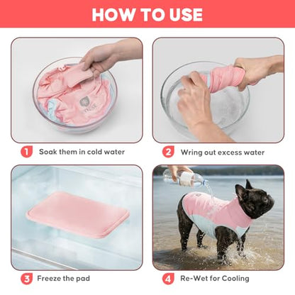 KYEESE Dog Cooling Vest, Breathable Dog T Shirt for Medium Large Dogs Girl, Soft Sun Protection Reflective Tank Top with Cooling Insert Pad, Lightweight Sleeveless Summer Dogs Clothes, Pink, 2XL - color: Pink, size: XX-Large (32-55lbs)