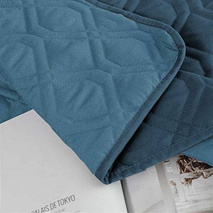 Ameritex Waterproof Dog Bed Cover Pet Blanket for Furniture Bed Couch Sofa Reversible - color: Navyblue+stoneblue, size: 30x53 Inch (Pack of 1)