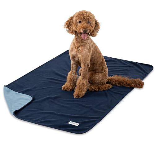 PetAmi Waterproof Dog Blanket for Medium Large Pets Dogs Cats, Pet Couch Cover Protector for Furniture, Reversible Washable Soft Fleece Cat Blanket for Bed Couch Sofa, 40x60 (Navy/Blue) - color: Navy/Blue, size: Large (40x60)
