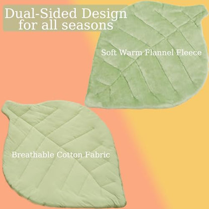 Self Warming Cat Leaf Mat,Comfortable Soft Fabric Breathable Cozy Cat Warm Bed Mat with Foil Insulation,Cat Bed Mat for All Seasons, 26.5"x20.5" Ideal for Cats Small Pets