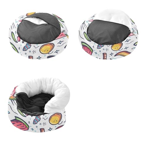 Summer Elements Dog & Cat Bed with Non-Slip Bottom - Washable Round Fluffy Calming Pet Bed, Anti-Anxiety Cozy Bed for Small Medium Indoor Puppy Kitten Pets(18 Inch)| Easy to Clean - size: S (18”)