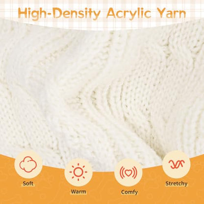 Dog Sweater Dresses for Small Dogs Girl with Bow & Plaid Skirt Soft Tureleneck Dog Sweater with Leash Hole Pet Clothes in Winter Thick Warm Pullover Pet Coats (White S) - color: White, size: Small (5-9lbs)