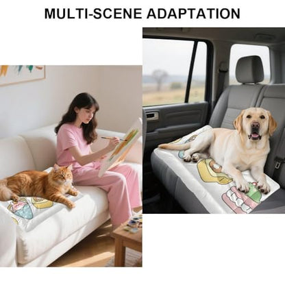 Comfy Dog Beds with Anti-Slip Bottom, Sweet Cute Foods Stuff for Dogs Dog Crate Pad Chew Proof Puppy Bed Cozy Crate Mat Chew Proof for Indoor& Outdoor Sofa Cars, Machine Washable 24 × 18 inch - size: 24 × 18 inch