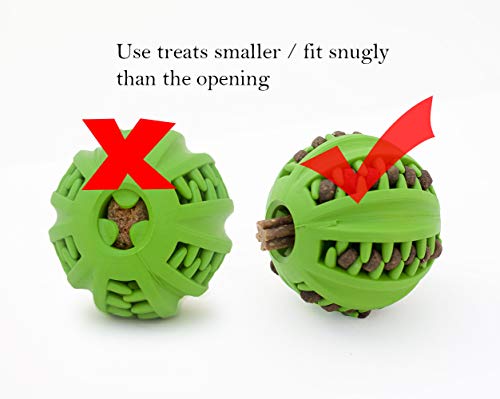 Dog Ball Toy - Interactive Dog Enrichment, Mental Stimulation Treat Embedding Rubber Ball Reduce Boredom (2 inches) - size: 2 inches