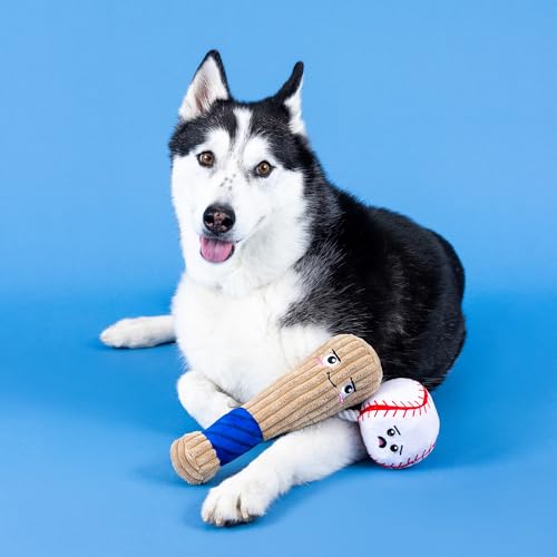Fringe Studio Plush Dog Toy with Rope, Batter UP, Pet Shop Collection (314243) - color: Batter Up