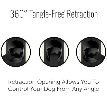 TUG Oval 360° Tangle-Free Retractable Dog Leash with Integrated Waste Bag Dispenser (Small, Cream) - color: Cream, size: Small