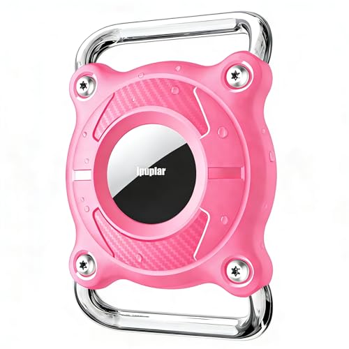 IPURLAR for Airtag | Dog Airtag Holder | Waterproof - Airtag Dog Collar Holder with Removable Metal Loop, Light Weight fit Width1.2in/ Thick0.18in Airtag Collar Holder/Pink - color: Pink