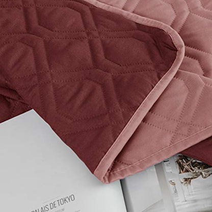 Ameritex Waterproof Dog Bed Cover Pet Blanket for Furniture Bed Couch Sofa Reversible - color: Pink+burgundy, size: 30x53 Inch (Pack of 1)