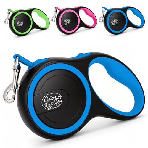 Retractable Dog Leash for Small, Medium & Large Dogs – Heavy-Duty, Tangle-Free, Reflective, 16FT Long, Anti-Slip Soft Handle with One-Hand Brake - 44 LBS /16FT - Small - Blue - color: Blue