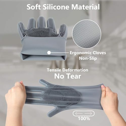 Dog Bath Glove - Dog Brush, Grooming Glove, Dog WASH Glove, Dog&CAT DESHEDDING Glove 1 Pack