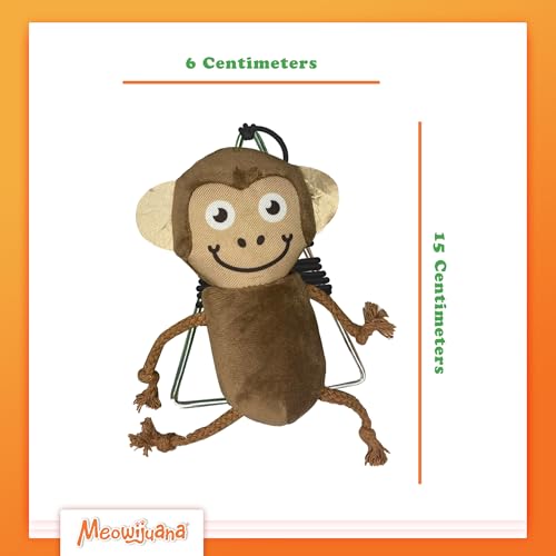 Meowijuana Jump 'n' Jamb Door Hanging Cat Toy | Funky Monkey | Refillable Interactive Catnip Toy | Promotes Play and Cat Health | Includes Potent Catnip Grown in North America - color: Funky Monkey