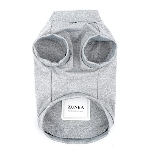Zunea Small Dogs Shirts Quick Dry Summer T-Shirts Cooling Puppy Clothes Soft Sleeveless Vest Tank Top Breathable Stretchy Pet Girls Boys Chihuahua Apparel Sun Protection for Hot Weather LightGray S - color: lightgray, size: S