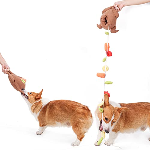 Dog Snuffle Plush Turkey Toy for Dogs Interactive Foraging Chew Toy Hide & Seek Reducing Boredom Preventing Obesity Dog Toy for Teething Puppies for Teeth Dog Snuffle Toys Plush Chew Toys