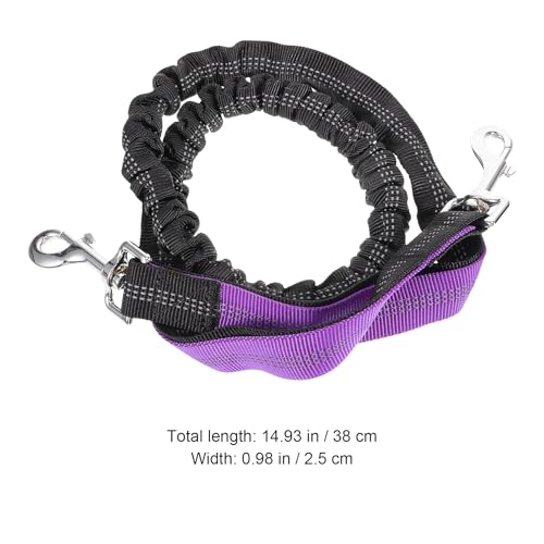 DOITOOL Hands Free Dog Running Leash Waist Belt Nylon Rope Leash for Medium Dogs Jogging Training with Safety Reflective Purple