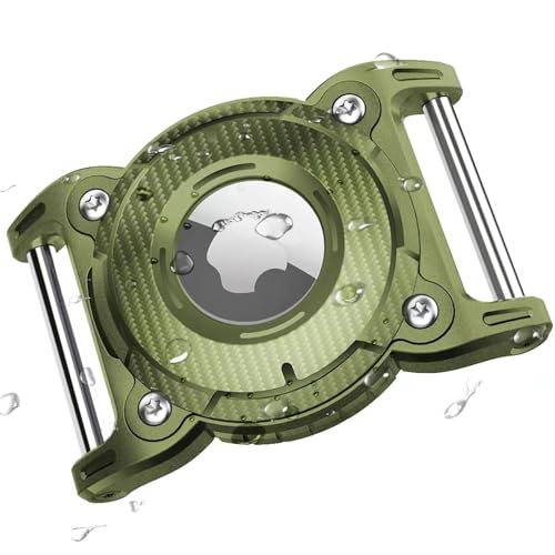 ONEONTA for Airtag Dog Collar Holder | Airtag Dog Waterproof - Airtag Holder for Dog Collar with Removable Metal Loop, Sturdy TPU, Lightweight,Compact Size,Fit 1" Width Collar,Airtag 1st,2nd Gen,Green - color: Green, size: 1 Pack