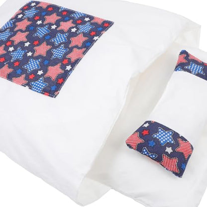 Yardwe Cozy Enclosed Cat House with Detachable Washable Cushion Navy Star Pattern L Size Indoor Nest for Kittens