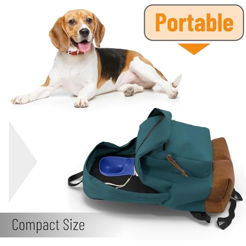 Mr. Pen- Portable Dog Water Bottle, 19 oz, Large, Leak Proof Puppy Water Dispenser with Drinking Feeder for Pets, Outdoor Walking, Hiking, Travel, Not Dishwasher Safe - color: Navy Blue
