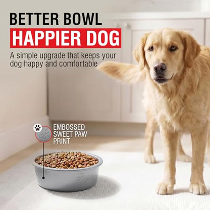 Loving Pets Dolce Luminoso Dog Bowl, Large, Silver - color: Silver, size: Large