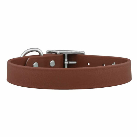 dogIDs Waterproof Soft Dog Collar - Odor Resistant, Safe, Comfortable, Durable, Adjustable, Made in The USA - Brown, 1 in X 16 in (Fits Neck Sizes: 15-19 in) - color: Brown, size: 1 in X 16 in (Fits Neck Sizes: 15-19 in)