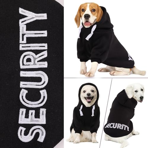 Dog Hoodie,Flannel Pet Hooded Sweater with Hat Puppy Pullover Sweater Shirt,Dog (Security Black,S) - color: Security, size: Small