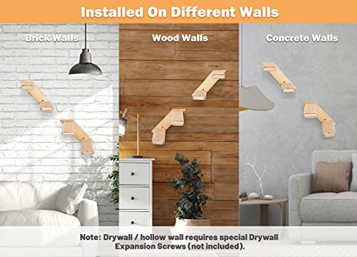 Cat Wall Steps 2-Pack, Two Step Cat Climbing Shelves, Wall-Mounted Reversible Stairway with Durable Sisal Scratching Rope, Ideal for Perching, Climbing, and Playing Furniture - color: 2 Pack 2 Steps