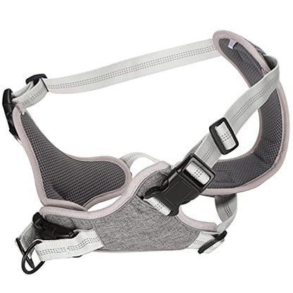 Adjustable No Pull Dog Harness, Reflective Vest Harness for Medium Large Dogs, Padded Chest and Back Support with Quick Lock Buckle, Outdoor Walking Harness for Night (XXL) - size: XXL