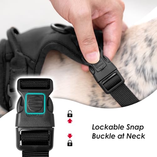 No Pull Dog Harness, Puppy Vest with Front Clip for Small Medium Large Sized Dog(Black,XS) - color: Black, size: XS(Neck:11.8-16.5", Chest:14.2-19.7")
