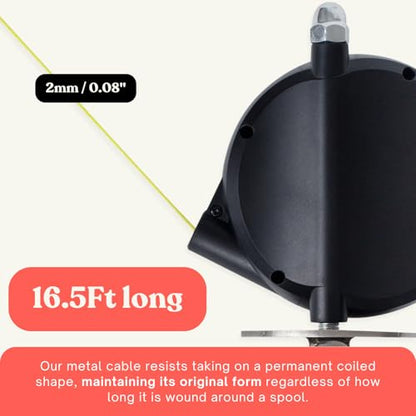 Heavy-Duty Retractable Dog Tie Out Cable: The Ultimate Dog Line for Outside – Super Strong Tie Out Retractable Cable for Dogs. - style: Outside Ground Mount