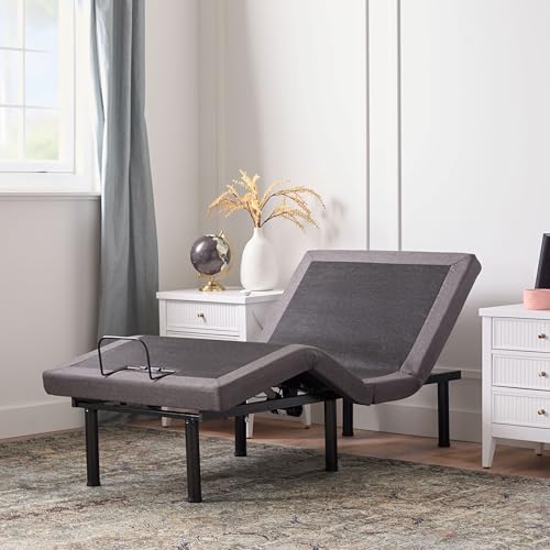 LUCID L300 Adjustable Bed Frame - Head and Foot Incline - USB - Wireless Remote - Easy 2 Person Assembly - Quiet Motor - Relax - TV - Working - Reading - Ergonomic - Electric Bed Base - Twin XL Size - size: Twin XL, style: L300