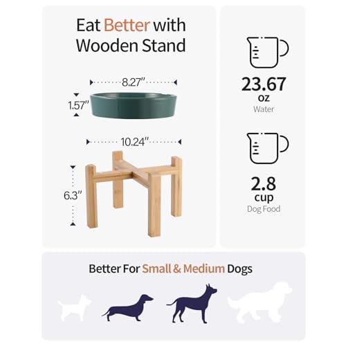 8.26 in Deep Green Dog Bowl Slow Feeder Ceramic for Medium and Large Breed,Elevated/Raised Slow Feeding Dog Food Water Dish Heavy Weighted,Puppy Dish for Fast Eaters,Puzzle Eating Bowl Meteor - color: Upgraded Deep Green Slow Feeder Elevated