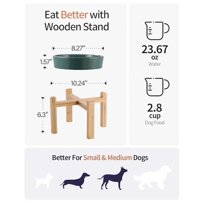 8.26 in Deep Green Dog Bowl Slow Feeder Ceramic for Medium and Large Breed,Elevated/Raised Slow Feeding Dog Food Water Dish Heavy Weighted,Puppy Dish for Fast Eaters,Puzzle Eating Bowl Meteor - color: Upgraded Deep Green Slow Feeder Elevated