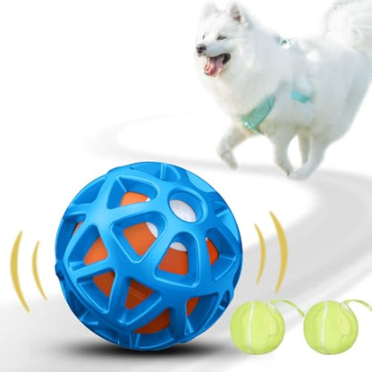 seagi Interactive Dog Toys – Durable Automatic Bouncing & Vibrating Interactive Dog Ball for Smart Play, Motion-Activated Moving Dog Toy for Small/Medium/Large Dogs,USB Rechargeable (Blue) - color: Blue