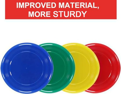 Flying Disc - 9Inch Plastic Flying Disc for Discs Set of 8 Flying Disc Bulk (95 Gram)