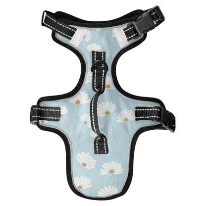 Daisy Flower Blue Reflective Dog Walking Gear for Dog pet Dog Training Control Vest for Walking at Night Chaleco para perro - size: M