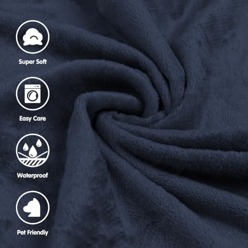 Waterproof Bed Blanket, Waterproof Pet Blanket, Double-Sided Flannel Leak-Proof and Spill-Proof Cover Blanket for Dogs and Cats, Home Protection Cover, Camping and Travel (30"×40", Navy Blue) - color: Royal Blue