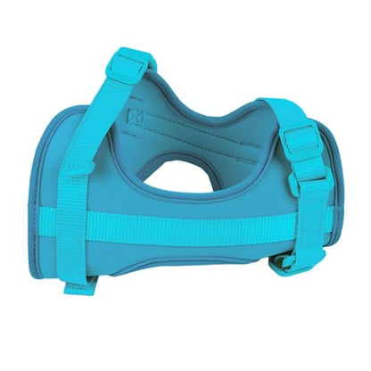 Adjustable Soft Breathable Escape Proof Dog Vest Harness, Pet Chest Harness for Small Dogs and Puppies, Bright Color Safety Design with Dual D Rings for Walking and (S) - color: Blue