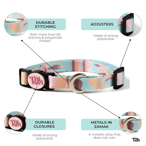 Breakaway Cat Collar – Stylish & Safe Adjustable Kitten Collar Breakaway – Cute Collar for Kittens & Cats – Soft Pet Collar for Girls & Boys – Cat Accessories, Blue - color: Blue