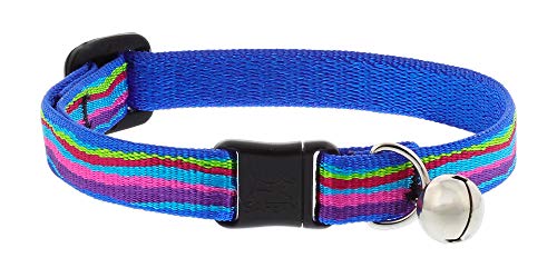Breakaway Cat Collar with Bell by Lupine 1/2" Wide Ripple Creek Design adjusts 8-12"