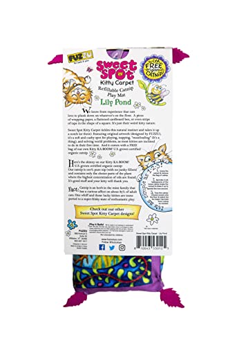 FUZZU Sweet Spot Kitty Carpet with Catnip (Lily Pad) - style: Lily Pad