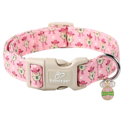 Easter Dog Collar for Small Dogs - Cowgirl Chick Easter Collars for Dogs, Pink Girl Dog Collar, Adjustable Spring Holiday Pet Collars with Quick Release Buckle XS - color: Cowgirl Chick, size: XS