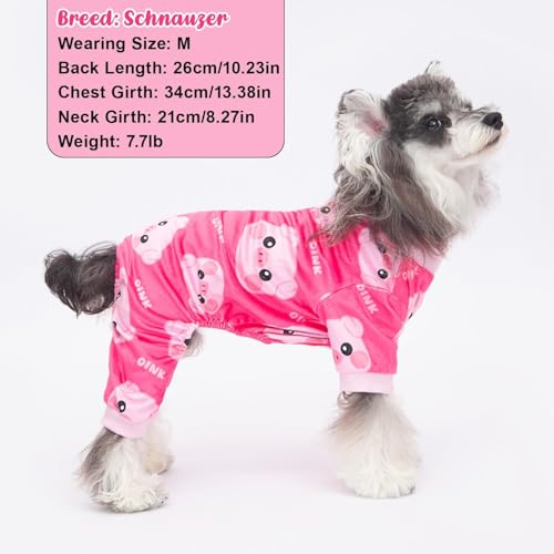 Dog Pajamas Soft Lightweight Dog Onesies Outfit Clothes for Small Medium Large Puppy Pjs for Pet Boys Girls Dogs Cats - size: S (Back: 7",Chest: 11.8", 2.5-5lbs)