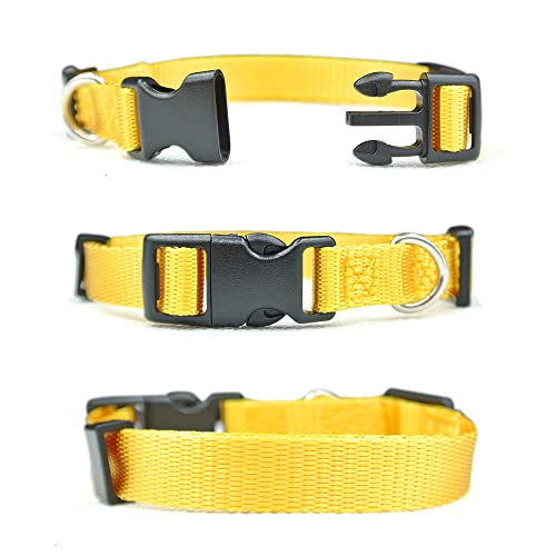 Puppy ID Collars, Identification Soft Nylon Puppy Collars, Adjustable Breakaway Safety Whelping Litter Collars for Newborn Puppies Kitten – Set of 15 (Small 6.9" - 10.2") - size: Square Button S (Pack of 15)