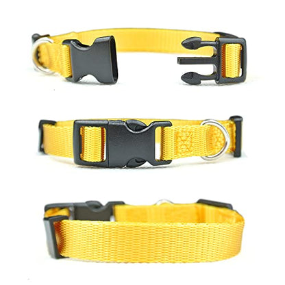 Puppy ID Collars, Identification Soft Nylon Puppy Collars, Adjustable Breakaway Safety Whelping Litter Collars for Newborn Puppies Kitten – Set of 15 (Small 6.9" - 10.2") - size: Square Button S (Pack of 15)