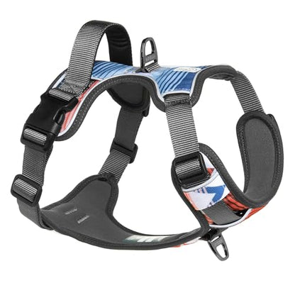 Embark Adventure Small Dog Harness – No-Pull, Reflective Trim, Military-Grade Nylon, Front Clip with Gel-Lined Handle - color: Santa Monica, size: S