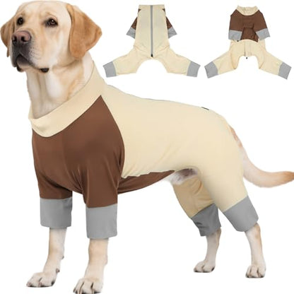 Dog Sunscreen Shirt X Large UV Protection Shirt for Summer Lightweight, Stretchable, and Quick-Drying Keeps Your Pet Cool and Safe from Sun Damage YellowBrwon XL - color: YellowBrwon, size: XL