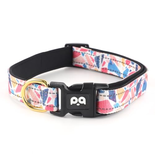 QQPETS Reflective Dog Collar with Soft Neoprene Padded Breathable Nylon Pet Collar Adjustable for Small Medium Large Dogs - color: Paintings, size: S