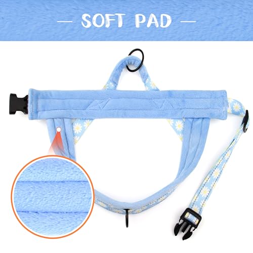 Didog No Pull Dog Harness with Soft Padded, Easy Walk Dog Harness with Quick Release Buckle, Adjustable & Reflective Pet Harness with Soft Padded for Medium Dogs (M:Chest 22-26", Blue) - color: Blue, size: M:Chest 22-26", Fit 25-40 lbs