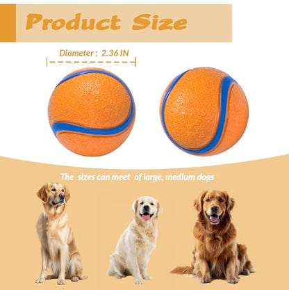 Dog Toy Ball,Rubber Sound-Producing Toy Ball, with a Groove Design That is Resistant to Bites, Has a High Bounce, Dog Training Interactive Pet Toy, Relieving Pet Anxiety（Large Size） - color: Yellow, size: Large